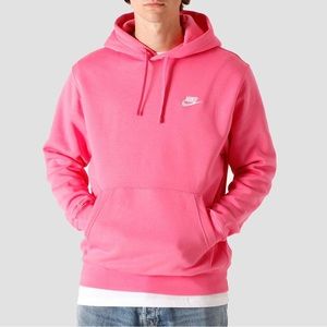 Men’s Nike Club Fleece Hoodie Medium Pink